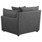 Sasha 3-Piece Upholstered Sofa Barely Black