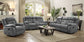 Higgins Upholstered Motion Reclining Loveseat Grey