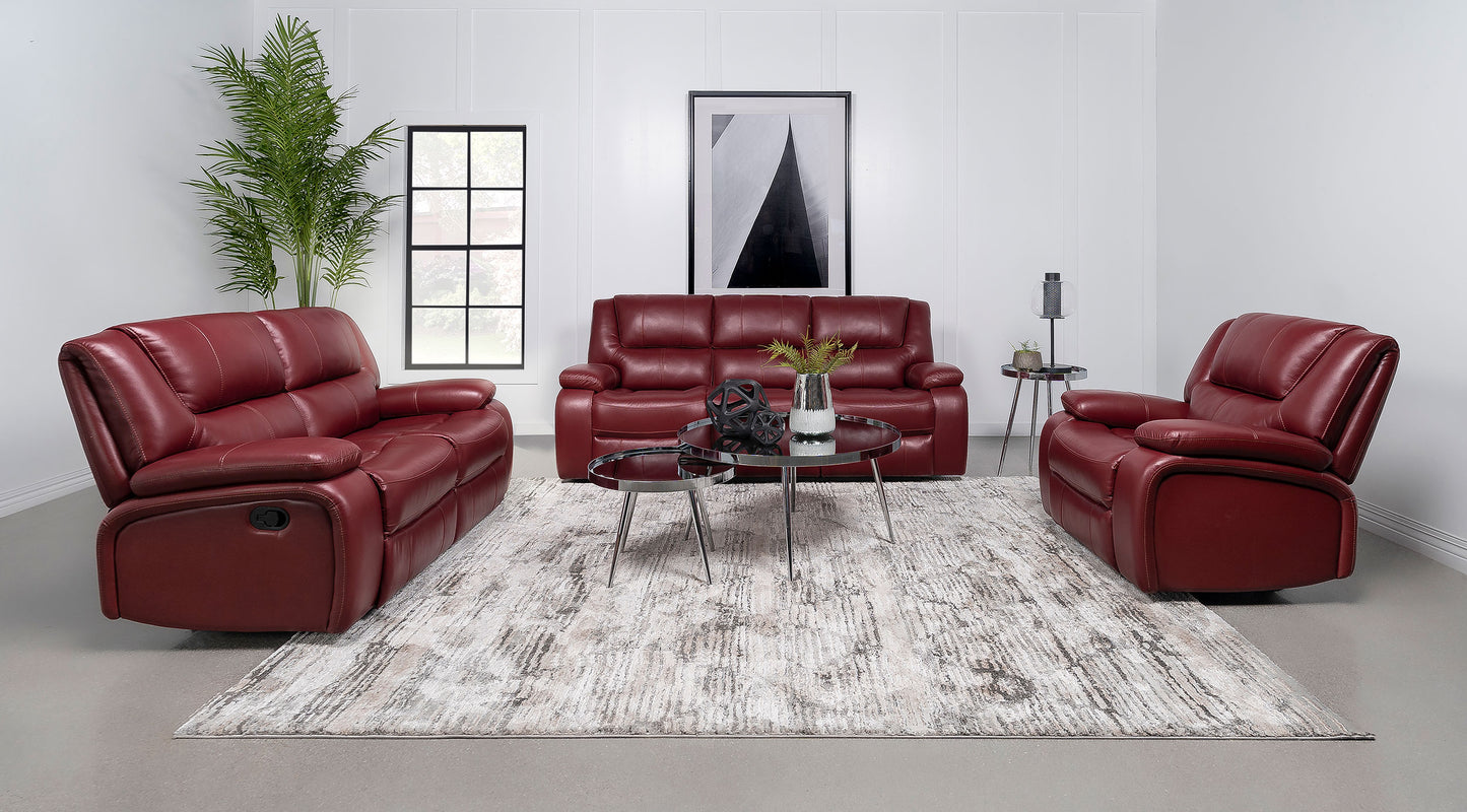 Camila Upholstered Glider Recliner Chair Red