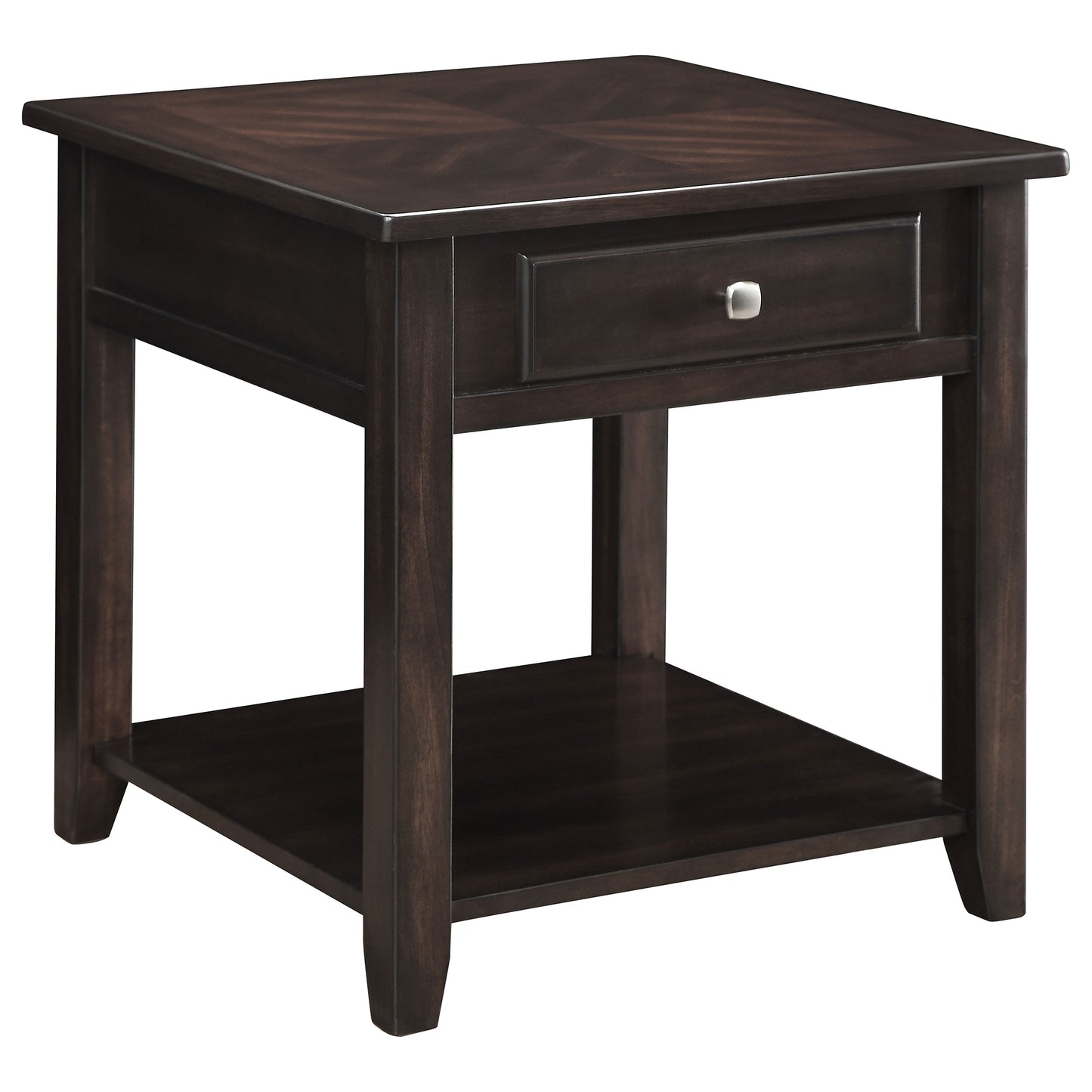 Bradford 1-drawer Square Wood End Table Walnut