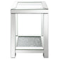 Valentina 1-shelf Square Glass Top Side End Table Silver