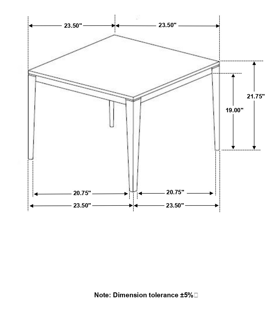 Mozzi Square Faux Marble Side End Table Grey and Black