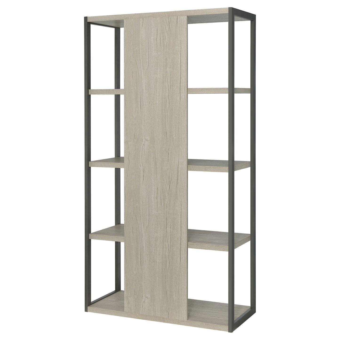 Loomis 72-inch 4-shelf Bookshelf Whitewashed Grey