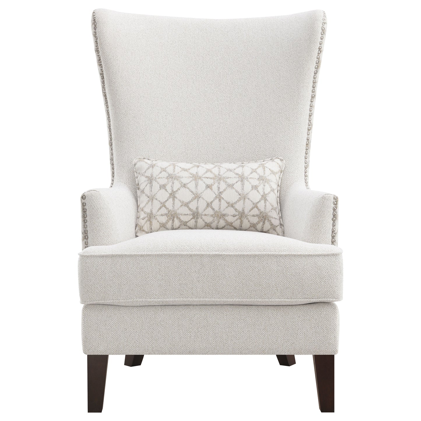 Pippin Upholstered High Wingback Accent Chair Latte