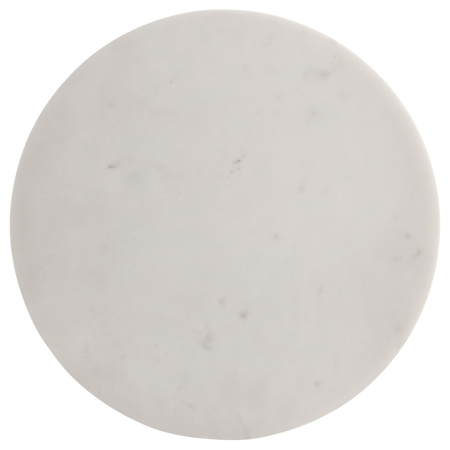 Colette Round Marble Top Side Table White and Dark Grey