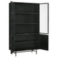 Santiago 4-door Metal Tall Storage Cabinet Matte Black